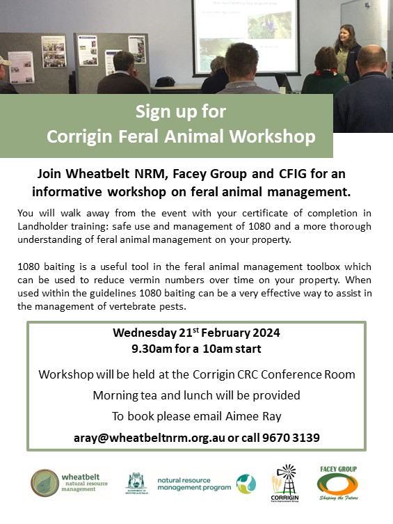 Corrigin Feral Animal Workshop